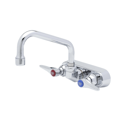 T & S Brass B-1115 Wall Mount Workboard Faucet, 6" Swing Spout