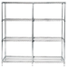 Quantum WR74-1836C Wire Shelving Starter Kit, 36"W x 18"D x 74"H