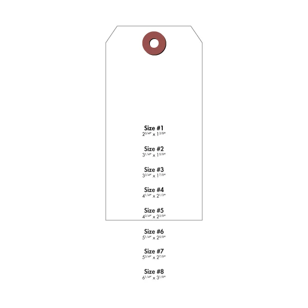 #5 Cardstock Tag - White