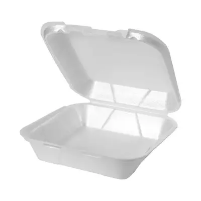 Genpak SN240 8" x 8" Foam Hinged Container, Snap It Lock