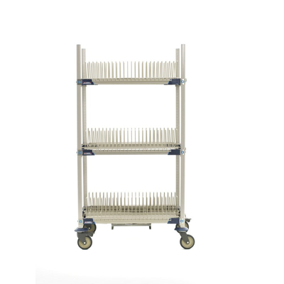 MetroMax i PR36VX2-XDR Mobile Drying Rack with Three Tray Racks and Drip Tray, 26" x 38" x 68"