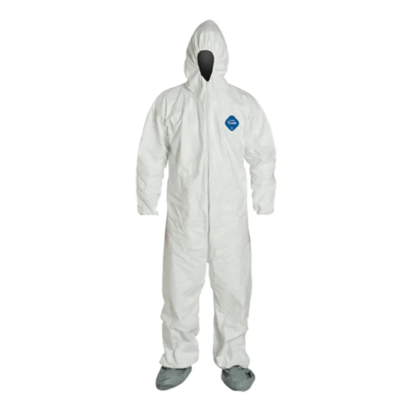Coveralls - X-Large - Tyvek 400 - White - Hooded - Boot Covers