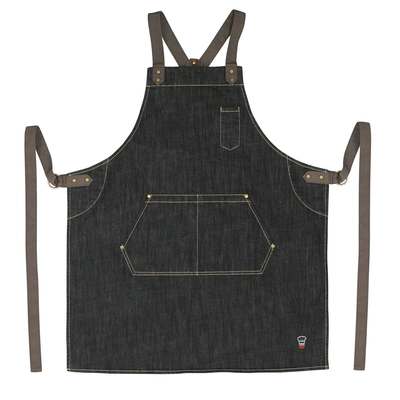 Winco BADN-3126 31-3/4"L X 26-3/4"W Downtown Bib Apron