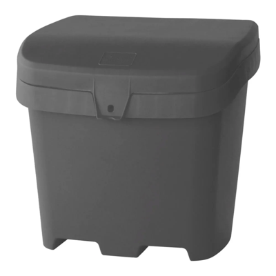 Salt & Sand Container - Polyethylene - 21" x 27" x 26" - 4.24 cu ft - With Hasp - Grey