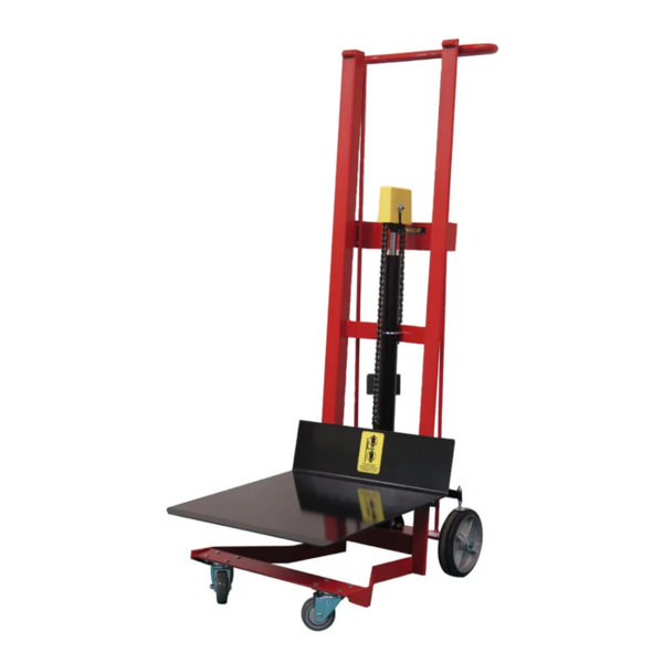 Platform Stacker - Hydraulic - 4-Wheel - 22" x 22" Platform - 54" Lift Height - 750 lb Capacity