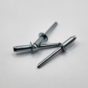1/4" X 0.251 - 0.375" GRIP DOME HEAD BREAK MANDREL BLIND RIVET STEEL BODY / STEEL MANDREL ZINC CLEAR PER PRINT