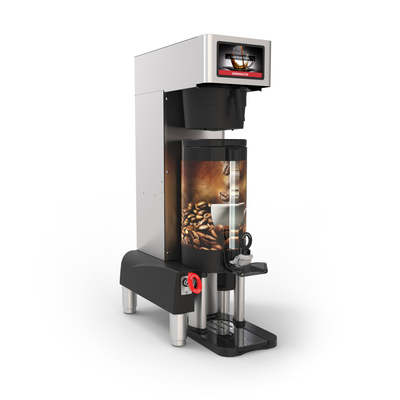 Grindmaster-Cecilware PBC-1VS Touchscreen With Digital Interface Vacuum) Single Brewer For 1.5-Gallon Shuttle® With Stand (Vs15 GRINDMASTER PrecisionBrew™ Vacuum Shuttle Coffee Brewer