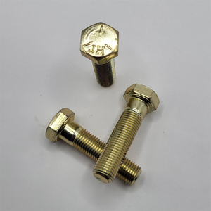 3/8" - 24 X 1 1/2" HEX HEAD CAP SCREW SAE J429 GR 5 ZINC YELLOW