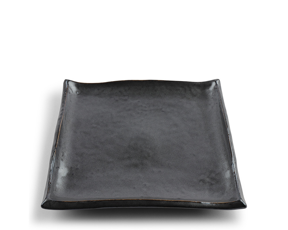 Iron Glaze 9" Sq. Plate