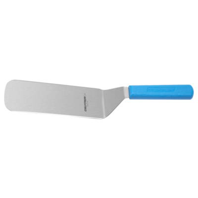 Dexter 19693C SANI-SAFE® 8" x 3" Cake Turner - Blue Handle