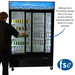 FSE MRFS-2D/B 53 Inch Two Section Glass Door Merchandiser
