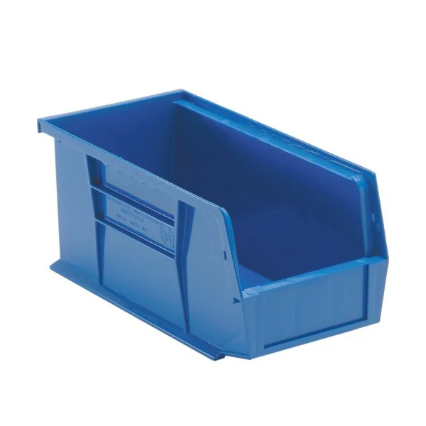 Storage Bin - Plastic - 5-1/2" x 10-7/8" x 5" - 30 lb Capacity - Blue