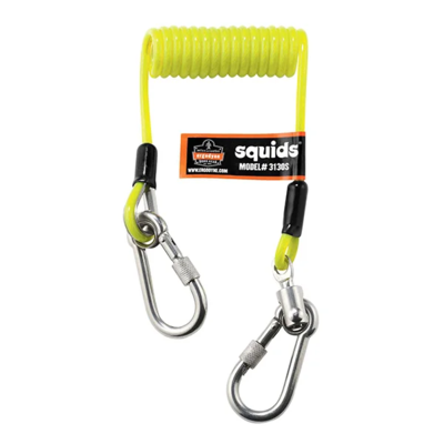 Lanyard - Coiled Cable - Dual Carabiner - 50"