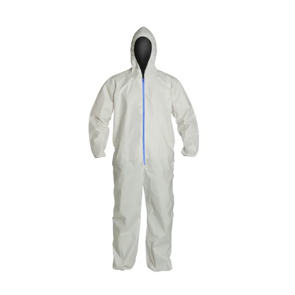 Coveralls - 2X-Large - Microporous - White - Hooded