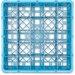 Carlisle 25-Compartment Blue Glass Rack with 1 Blue Extender