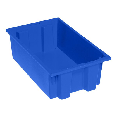 Quantum SNT190BL Blue Stack And Nest Tote, 19-1/2"W X 15-1/2"D X