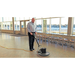 Windsor Bolt floor machine buffing a cafeteria floor