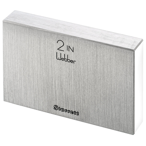 STARRETT RS 2.000 A1 Rect. Steel Gage Block - 2.000 In., Grade A1