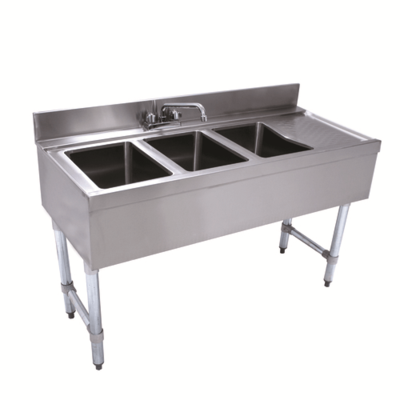 Advance Tabco CRB-43L Underbar Basics Sink Unit 3-Compartment