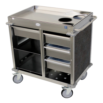 Cadco BC-4-L3 MobileServ® Beverage Cart Back-Loading