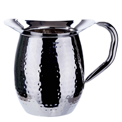 Winco WPB-2H 2-Quart Hammered Bell Pitcher
