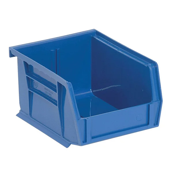 Storage Bin - Plastic - 4-1/8" x 5-3/8" x 3" - 10 lb Capacity - Blue