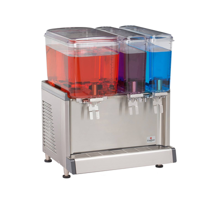 Grindmaster-Cecilware CS-3D-16 (BPA FREE) (1) Standard 4.75 Gallon & (2) Mini 2.4 Gallon Clear Plastic Bowls Agitator Model Electric Crathco Simplicity Bubbler Triple Combo Pre-Mix Cold Beverage Dispenser