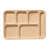 Copolymer 6-Compartment Tray, Tan (24/Case)