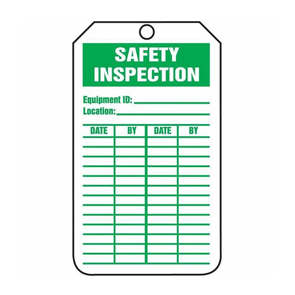 Plastic Inspection Tag - Safety Inspection