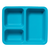 335 Flexible Silicone 3-Compartment Tray, Teal (12/Case)