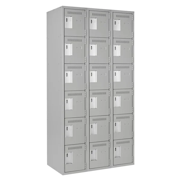 Locker - Steel - Riveted - Economy - 36" x 18" x 72" - 6 Tier - 18 Door