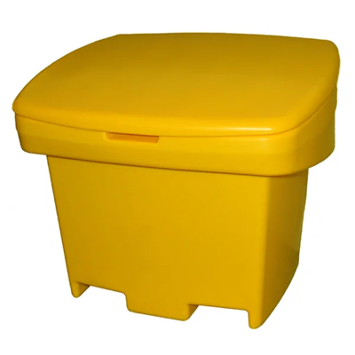Salt & Sand Container - Polyethylene - 30" x 30" x 24" - 5.5 cu ft - No Hasp - Yellow