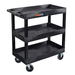 Luxor EC111HD-B TUFFY XL Three-Shelf Heavy-Duty Tub Utility Cart