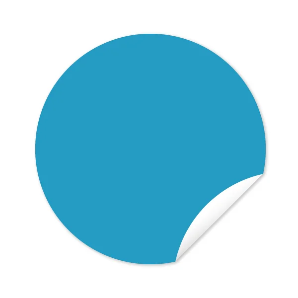 Plain Label - 13/16" Circle - Blue