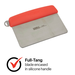 Full tang dough cutter with silicone handle