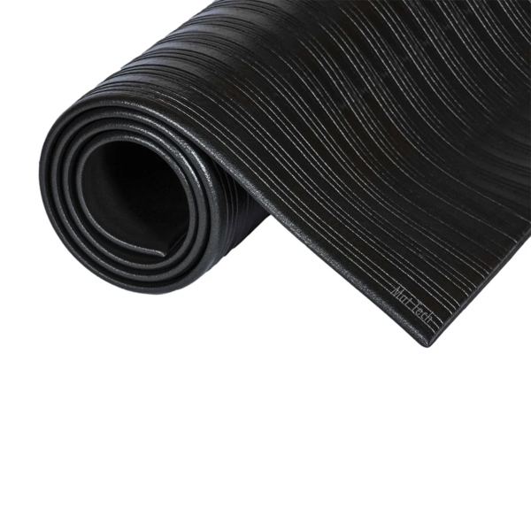 Tuff Spun Ribbed Mat - 3' x 60' - Black