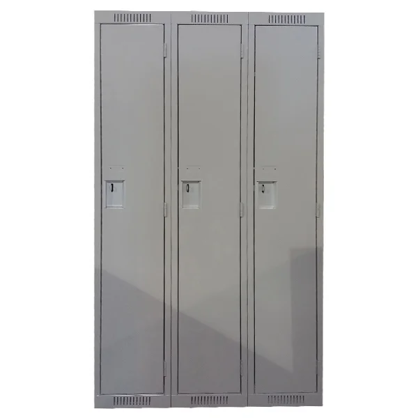 Locker - Steel - Riveted - Economy - 36" x 18" x 72" - Single Tier - 3 Door