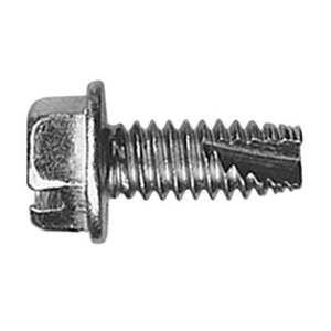 NO. 8" - 32 X 1/2" SLOTTED HEX WASHER HEAD THREAD CUTTING SCREW TYPE 23 STEEL CASE HARDENED MAGNI 501 GREY