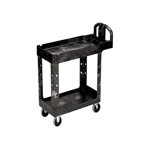 Utility Cart - 39" x 17-1/8" x 38-1/4" - 500 lb Capacity - Plastic - 2 Shelf