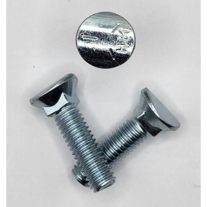 3/8" - 16 X 1 1/2" ELLIPTICAL HEAD PLOW BOLT SAE J429 GR 5 ZINC TRIVALENT CLEAR PER PRINT