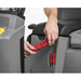 Karcher BD 50/70 R Bp battery connector being unplugged