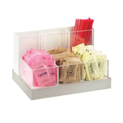 Cal-Mil 3013-55 8-3/4"W x 6"D x 5"H Luxe Condiment/Stir-Stick Organizer