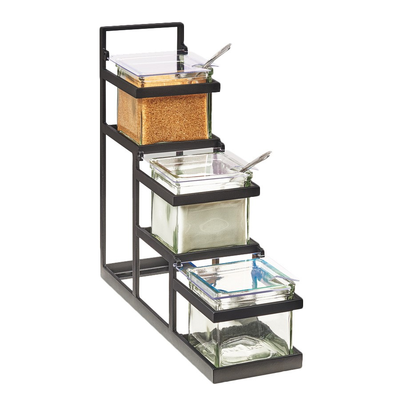 Cal-Mil 3605-13 14-3/4"W x 4-1/2"D x 13-1/2"H Condiment Stair Step Display