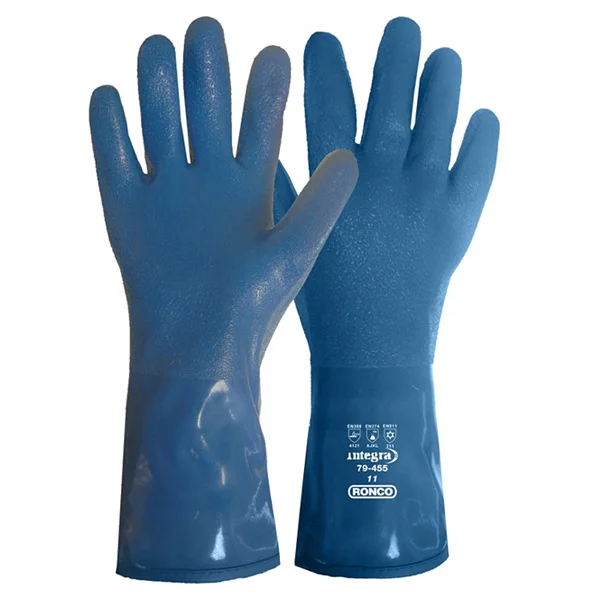 Coated Gloves - PVC - Triple Dipped - Fleece Lined - Gauntlet - X-Large