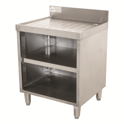 Advance Tabco CRD-2BM Underbar Drainboard Open Cabinet Base with