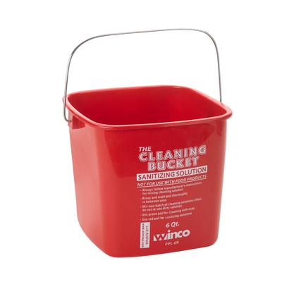 Winco PPL-6R 6 Qt. Cleaning Bucket