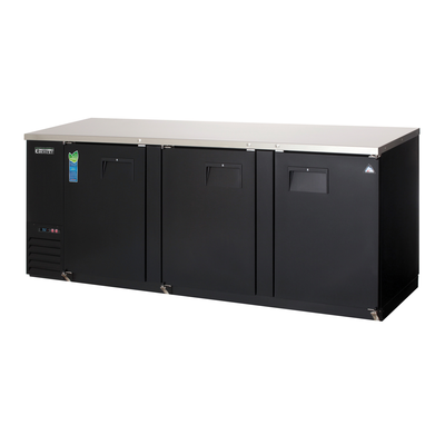 Everest EBB90 Back Bar Cooler Cabinet 3 Solid Doors, 115v, NSF - 32 cu. ft.