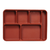 626SS Flexible Silicone 6-Compartment Tray, Brick Red (10/Case)