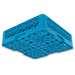 Carlisle 25-Compartment Blue Glass Rack with 1 Blue Extender