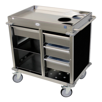 Cadco BC-4-L6 MobileServ® Beverage Cart Back-Loading